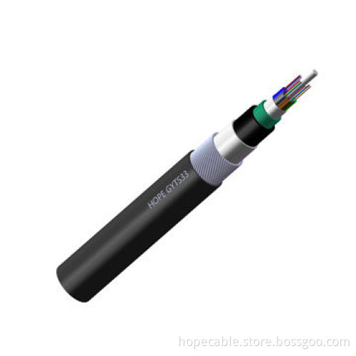 Sheath GYTS33 Cable, Steel Wire, Loose Tube, Steel Tape, Filling Compound, Aerial Duct Buried